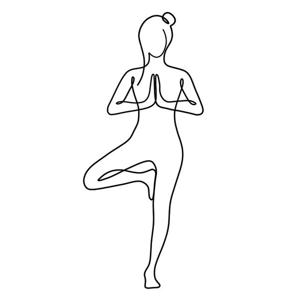 Dane Khy: Yoga Tree Pose Square by Dane Khy
