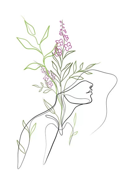 Line Art: Flowerhead Femme by Dane Khy