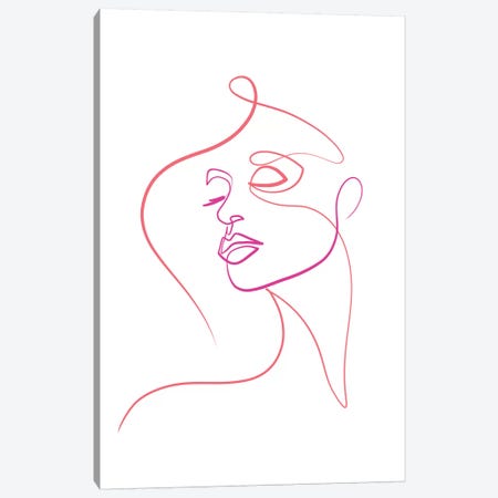 Femme Face I Canvas Print #KHY66} by Dane Khy Canvas Art Print