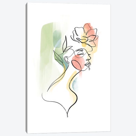 Flowerhead Femme No. 3 Canvas Print #KHY79} by Dane Khy Art Print