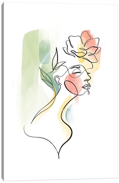 Flowerhead Femme No. 3 Canvas Art Print - Dane Khy