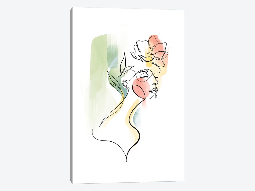 Flowerhead Femme No. 3 by Dane Khy 1-piece Canvas Wall Art