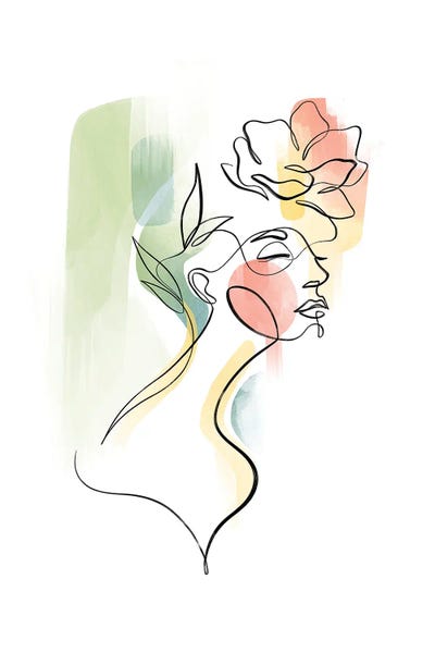 Dane Khy: Flowerhead Femme No. 3 by Dane Khy