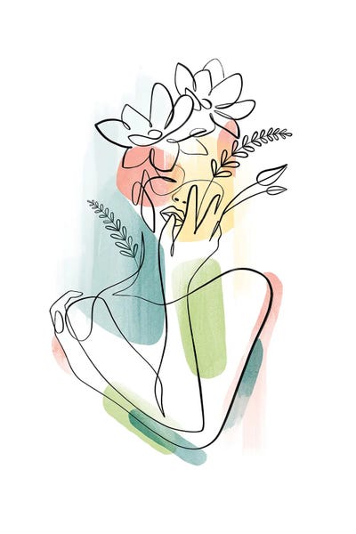 Flowerhead Femme No. 2 by Dane Khy art print