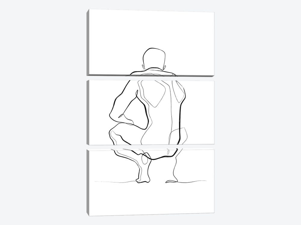 Nude Figure No 1 by Dane Khy 3-piece Art Print