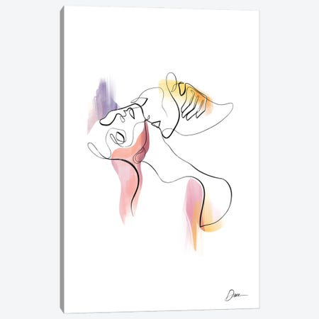 Eros No 1 - Erotic Line Art Canvas Print #KHY82} by Dane Khy Canvas Artwork