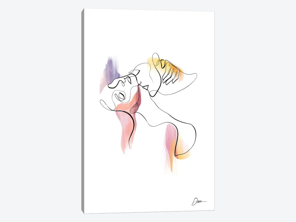 Eros No 1 - Erotic Line Art by Dane Khy 1-piece Canvas Art