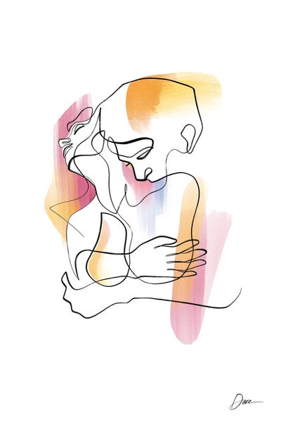 Romantic Bedroom (Couples): Eros No 3 - Erotic Line Art by Dane Khy