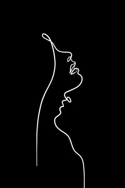 Large Minimalist Art - Canvas Prints: Lips Like Compass - Noir Edition by Dane Khy