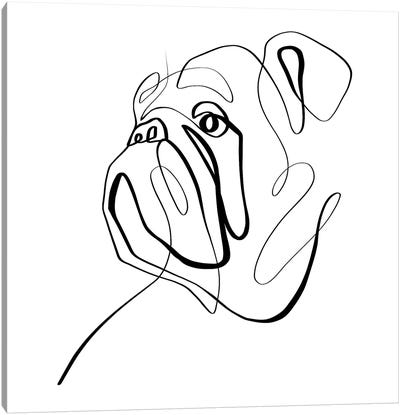 Bulldog II Canvas Art Print - Best Selling Dog Art