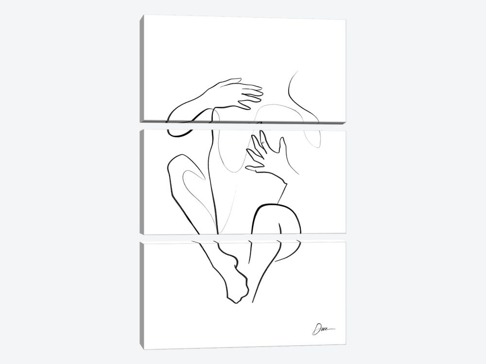Eros No 5 by Dane Khy 3-piece Canvas Print
