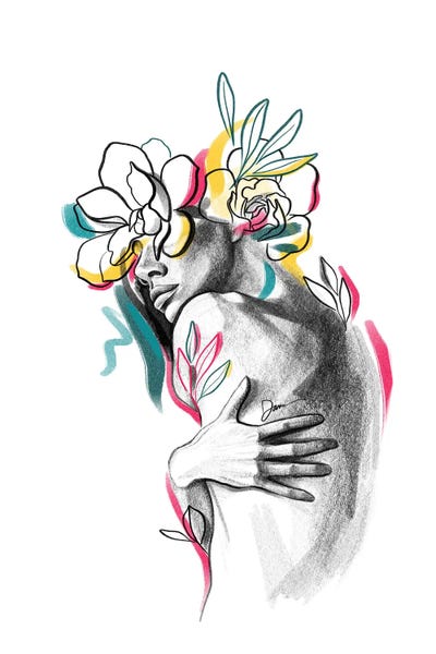 Dane Khy: Flowerhead Femme No. 5 by Dane Khy