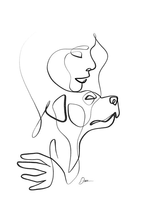 With Her Dog II by Dane Khy wall art