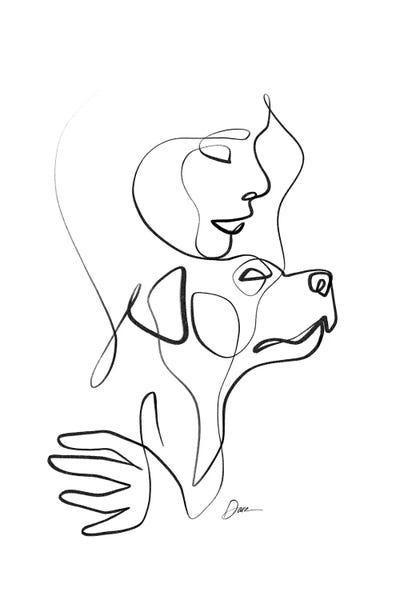 Dane Khy: With Her Dog II by Dane Khy