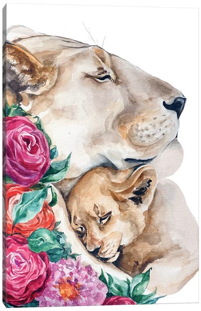 Lion's Family Canvas Art Print - Kira Balan