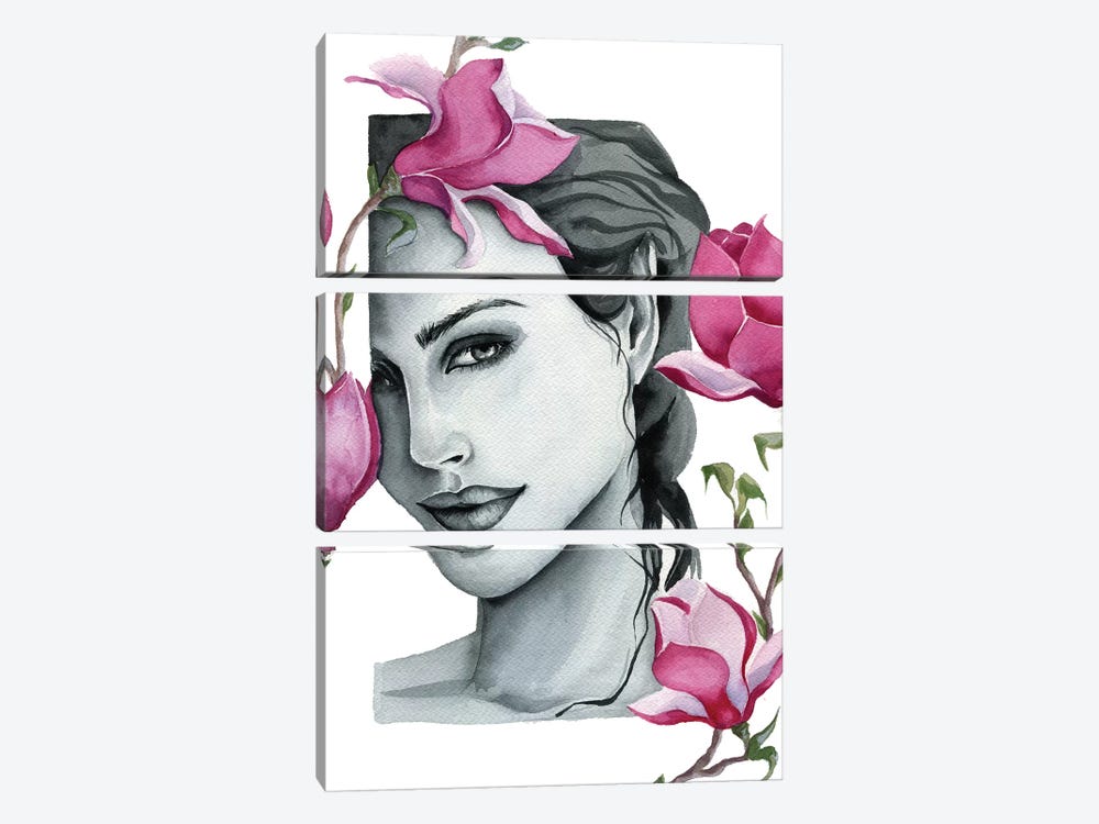 Magnolia by Kira Balan 3-piece Canvas Print