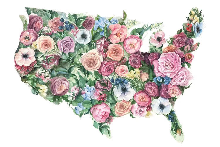 Map by Kira Balan canvas print