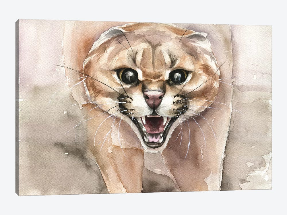 Angry Cat by Kira Balan 1-piece Art Print