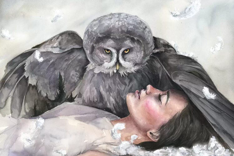 Owl Girl by Kira Balan wall art
