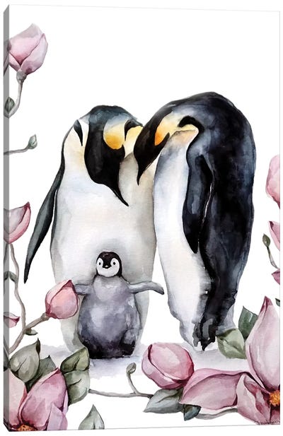 Penguins Canvas Art Print - Kira Balan