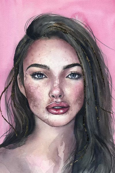 Pink Portrait by Kira Balan canvas print