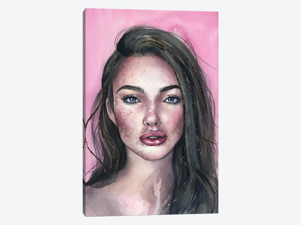 Pink Portrait by Kira Balan 1-piece Art Print