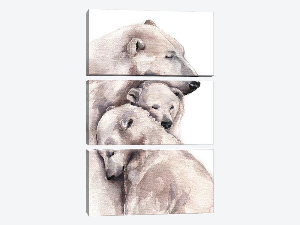 Polar Bear by Kira Balan 3-piece Canvas Art