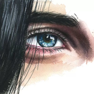 Eye I by Kira Balan framed canvas print