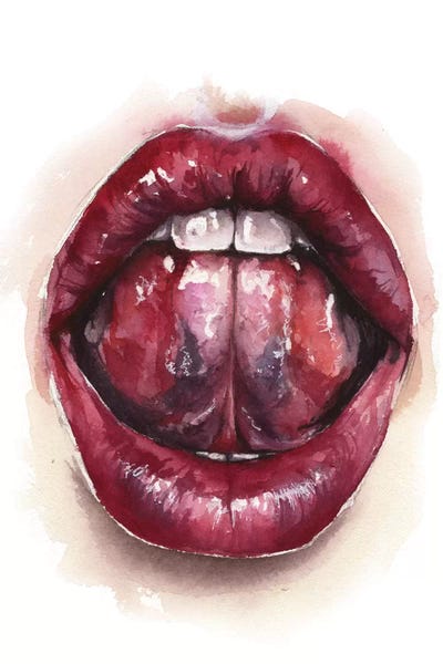 Tongue by Kira Balan framed canvas print
