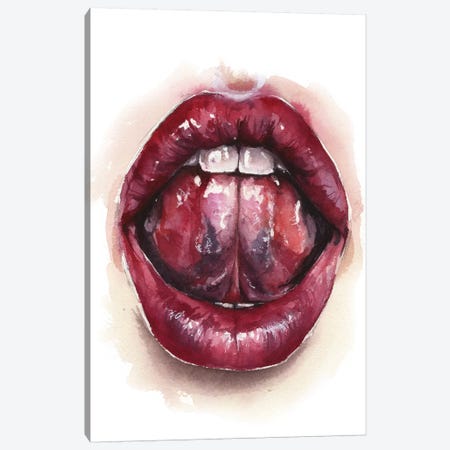 Tongue Canvas Print #KIB36} by Kira Balan Canvas Wall Art