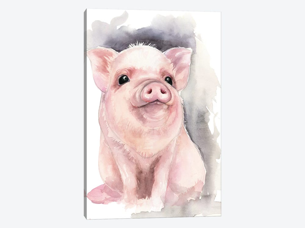Piggy by Kira Balan 1-piece Canvas Print