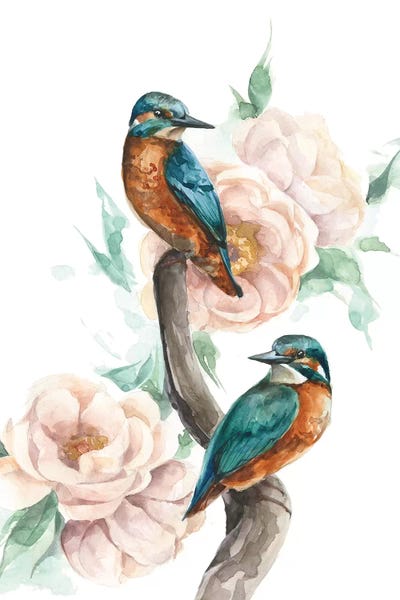 Birds by Kira Balan framed canvas print