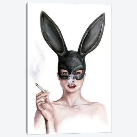 Bunny Mask Canvas Print #KIB44} by Kira Balan Canvas Art Print