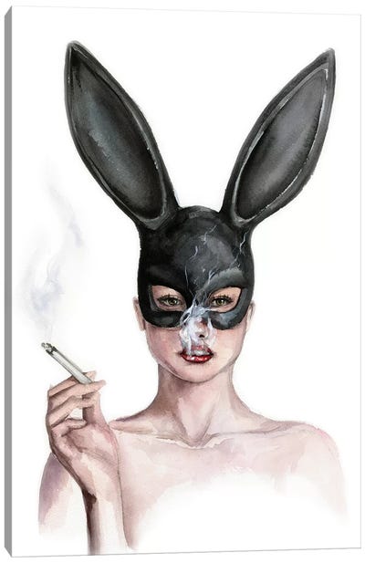 Bunny Mask Canvas Art Print - Kira Balan
