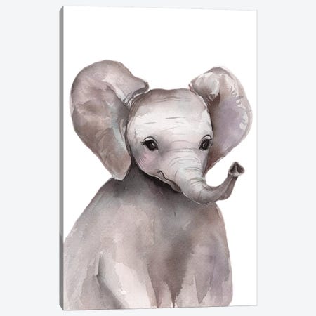 Elephant Canvas Print #KIB46} by Kira Balan Canvas Print