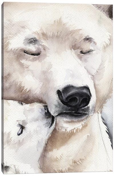 Polar Bear Canvas Art Print - Kira Balan