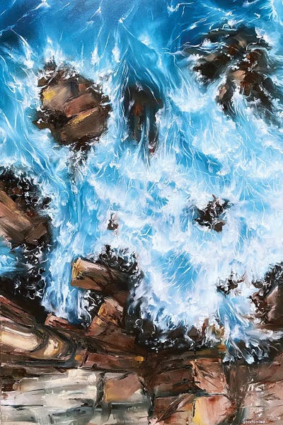 Tide by Kira Balan framed canvas print