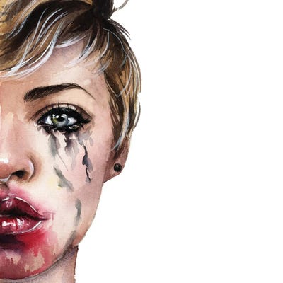 Cry, Baby, Cry by Kira Balan framed canvas print