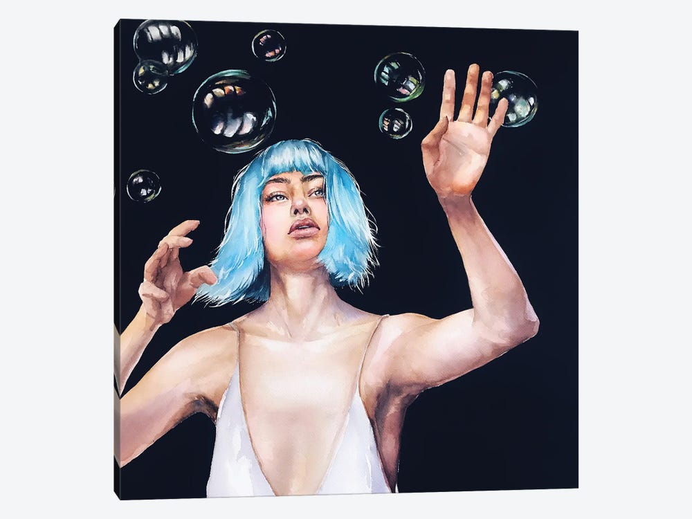 Bubbles by Kira Balan 1-piece Canvas Print
