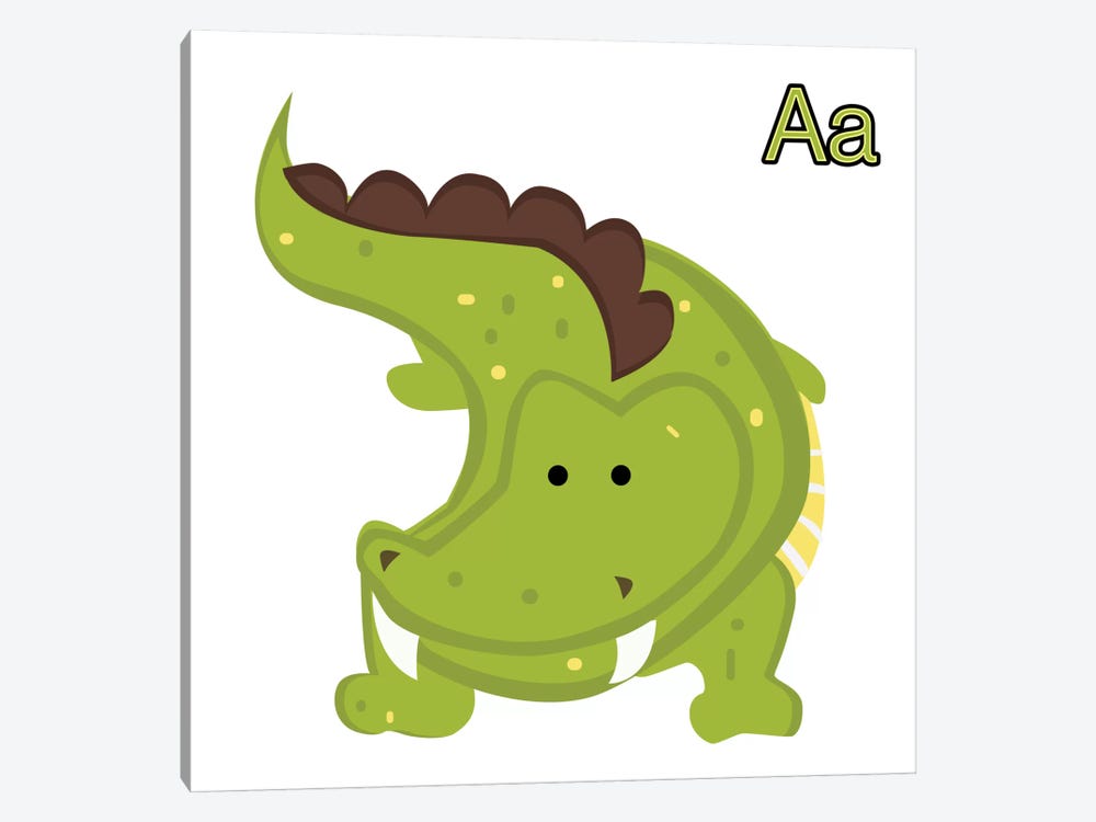 A is for Aligator by 5by5collective 1-piece Canvas Art