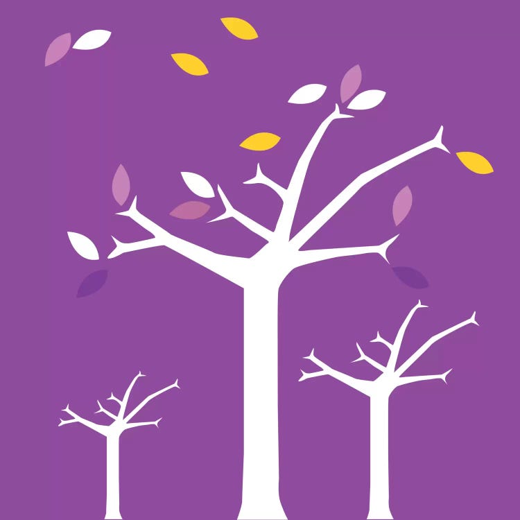 Autumn Trees Purple by 5by5collective wall art