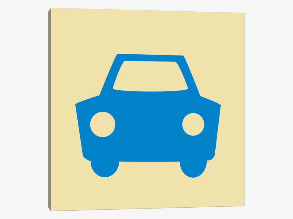Beep Beep Blue Car by 5by5collective 1-piece Art Print