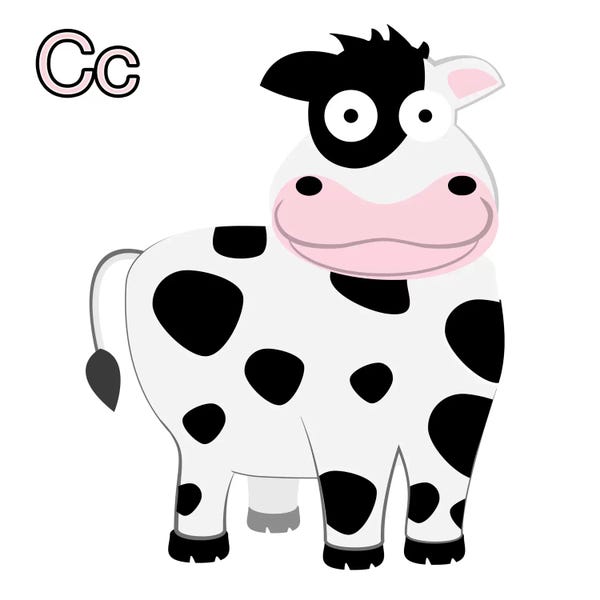 Alphabet: C is for Cow by 5by5collective