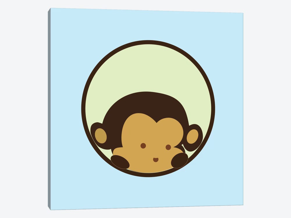 Monkey Face Blue by 5by5collective 1-piece Canvas Artwork