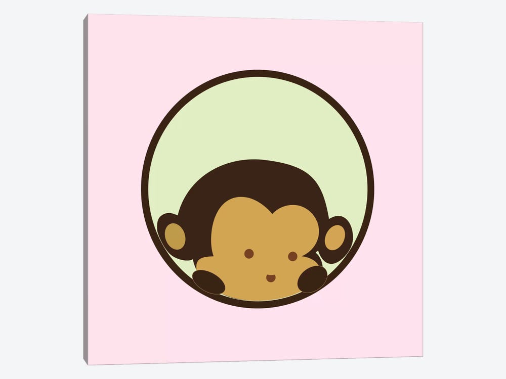 Monkey Face Pink by 5by5collective 1-piece Art Print