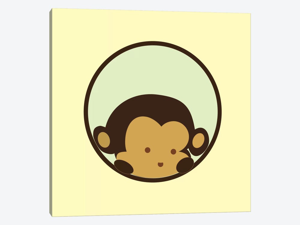 Monkey Face Yellow by 5by5collective 1-piece Canvas Wall Art