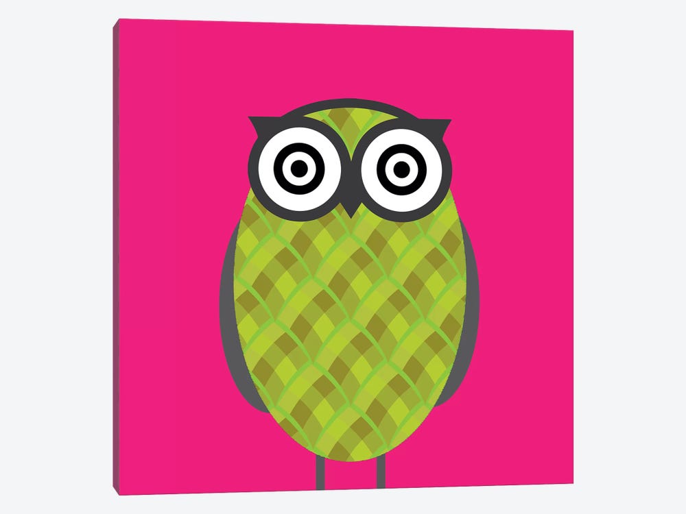 Owl Pink by 5by5collective 1-piece Art Print