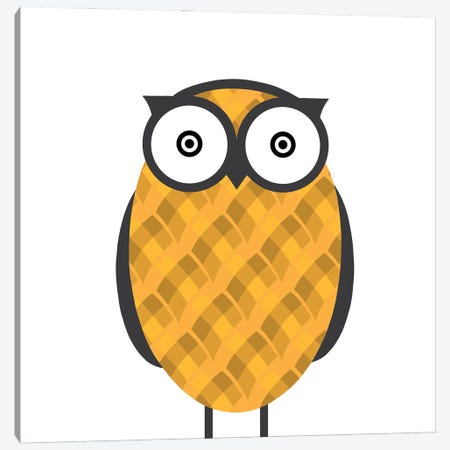Owl Orange Canvas Print #KID39} by 5by5collective Canvas Print