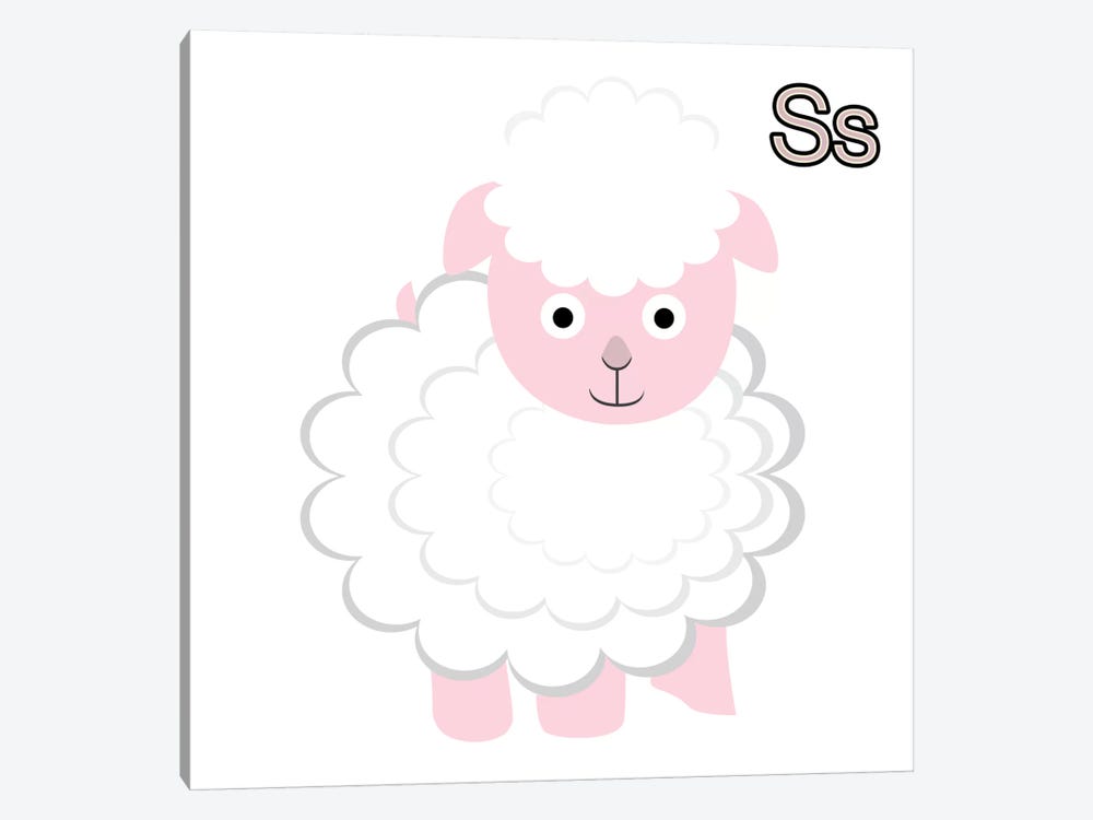 S is for Sheep by 5by5collective 1-piece Art Print