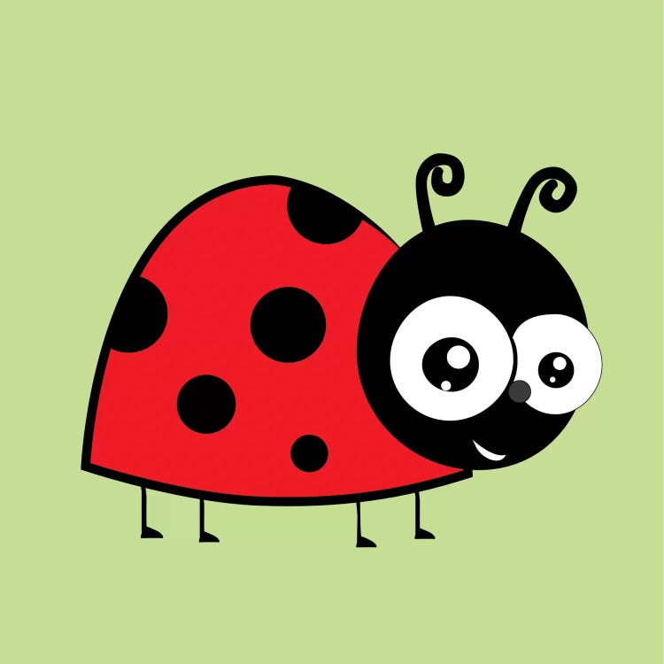 Lady Bug Green by 5by5collective wall art